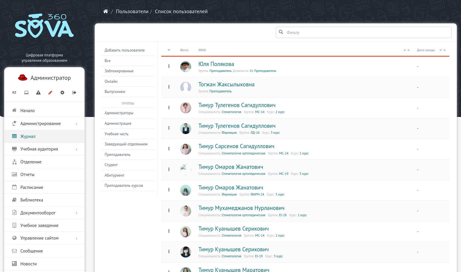 Пользователи